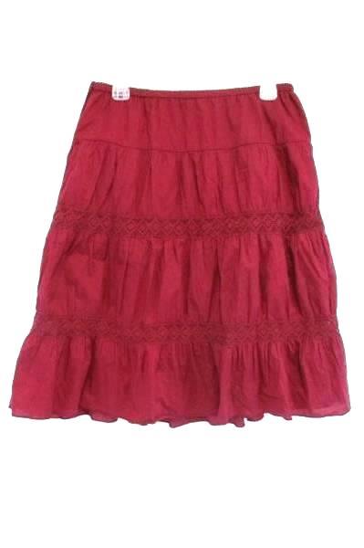 Lot of 2 Jennifer Lopez Jean Capri M No Boundaries Burgundy Long Hippie Skirt M
