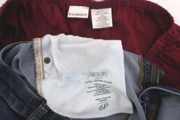 Lot of 2 Jennifer Lopez Jean Capri M No Boundaries Burgundy Long Hippie Skirt M