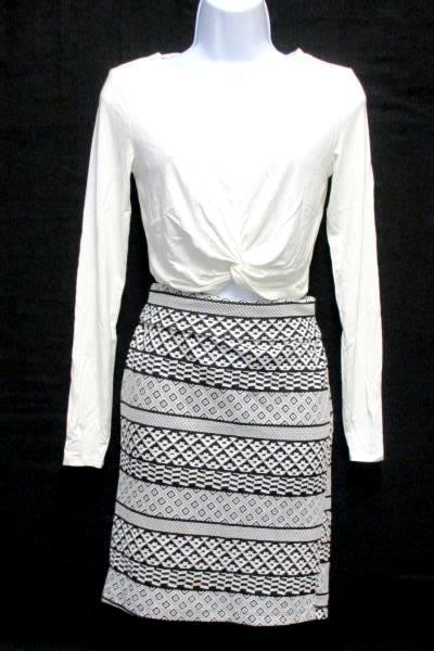 Charlotte Russe Pencil Skirt Forever 21 Twisted Waist Ambiance App Crop Tops Med