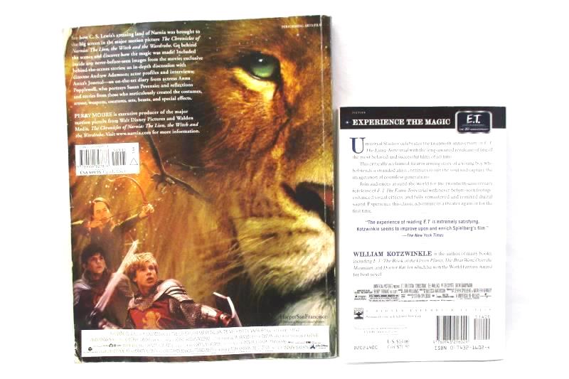 Lot of 2 Fiction Paperback Novels E.T Extra Terrestrial Chronicles Of Narnia