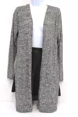 Women's Outfit H&M High Waist Faux Leather Mini Skirt Ambiance Cardigan S