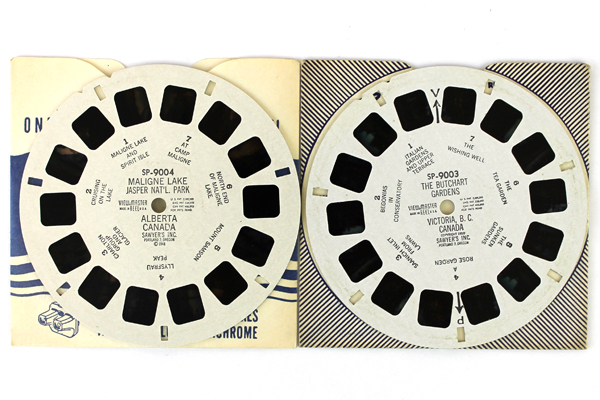 Lot of 2: View-Master Butchart Gardens Maligne Lake Canada Reels SP 9003-9004