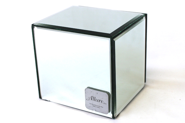 Allure By Jay Cube Shaped Mirrored Jewelry Box