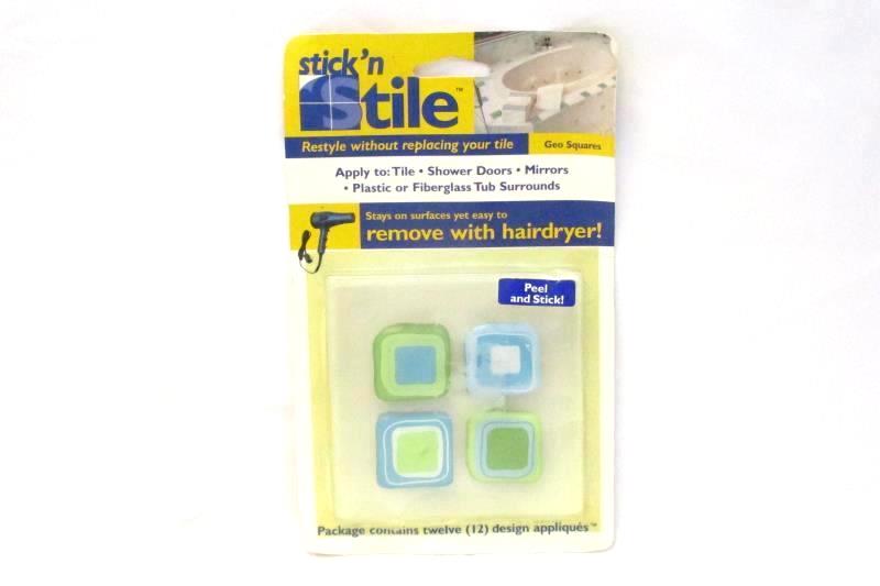 Lot of 6 Packs Stick 'n Stile Geo Squares Appliques 12 in Each Package