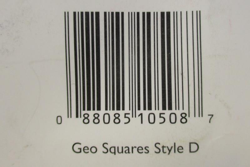 Lot of 6 Packs Stick 'n Stile Geo Squares Appliques 12 in Each Package