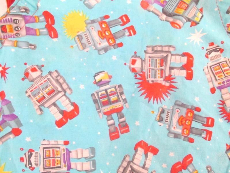 Robot Pattern Apron Pockets Unisex Cooking Crafts Play Children Kids