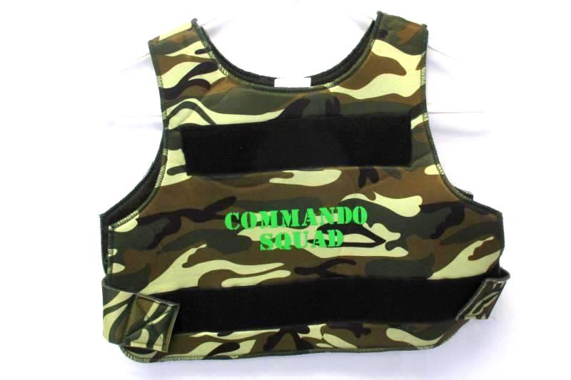 Children's Unisex Military Camouflage Costume Accessories Hat Vest Size M