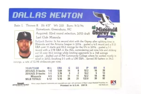 Lot of 28 Baseball Cards 2015 Missoula Osprey Players Grandstand Trading Cards