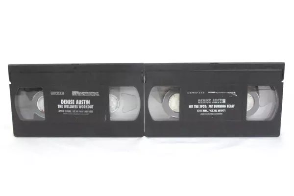 Lot of 2 Denise Austin Fitness VHS Hit The Spot Wellness Workout Artisan