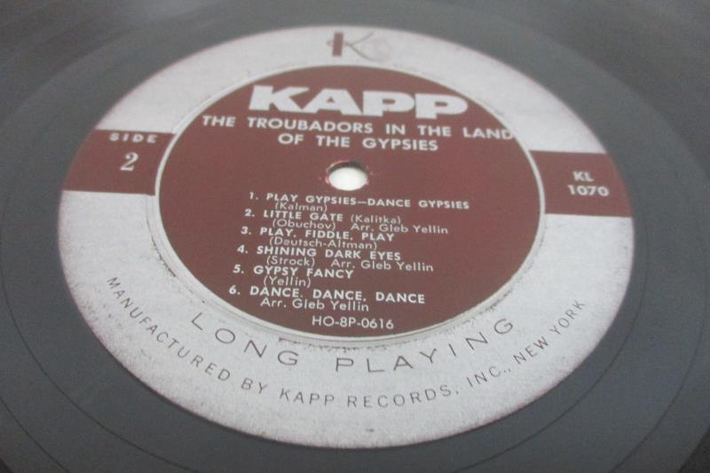 1957 The Troubadors In The Land Of The Gypsies Vinyl LP KL 1070