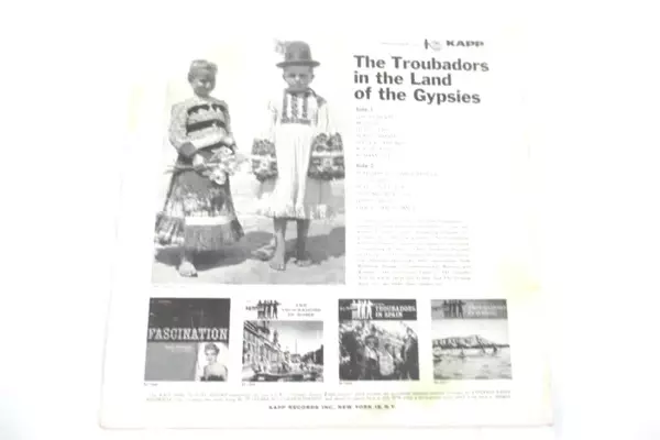 1957 The Troubadors In The Land Of The Gypsies Vinyl LP KL 1070
