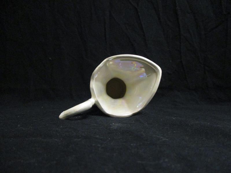 Norcrest Vintage Iridescent Porcelain Bud Vase Holly Decor Pitcher Shape XA-82C