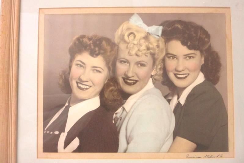 Vintage American Studios Los Angeles Black White Mint Blue Photograph Colorized