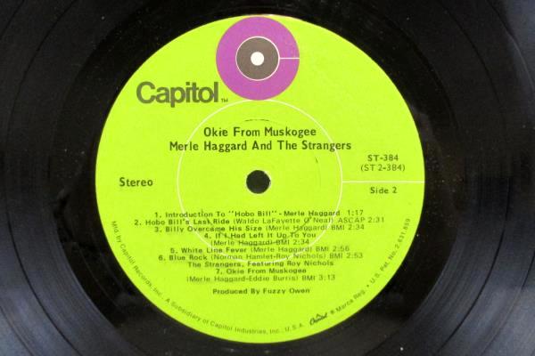 MERLE HAGGARD Okie From Muskogee Live in Oklahoma Vinyl LP Capitol Record ST-384