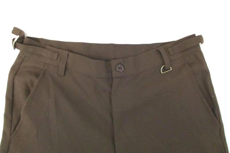 The Pirate Dressing Brown Costume Pants Belted Button Bottom Hems Size Small