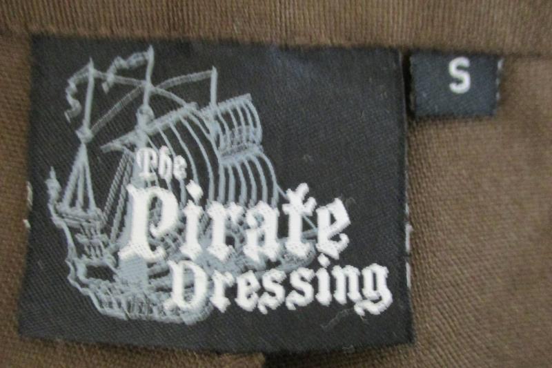 The Pirate Dressing Brown Costume Pants Belted Button Bottom Hems Size Small
