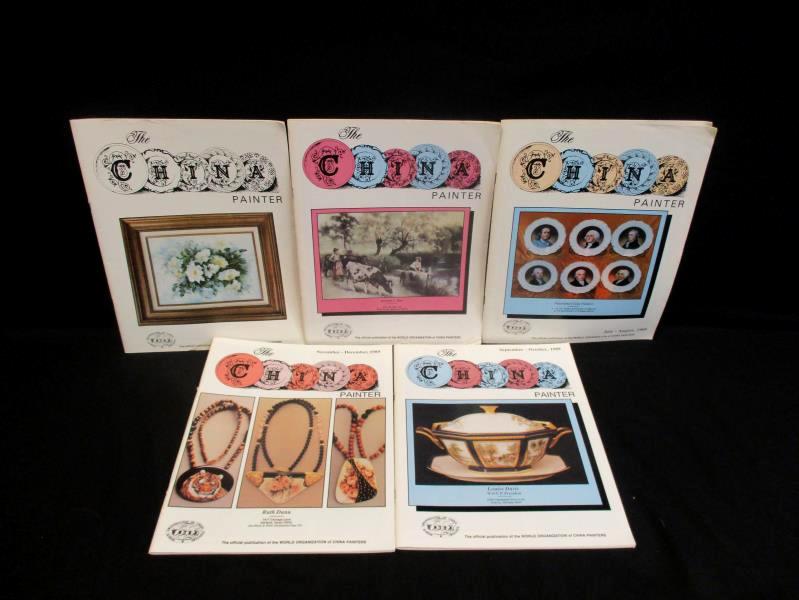Lot of 5 The China Painter Magazines 1989 WOCP Vintage Issues Year Missing March