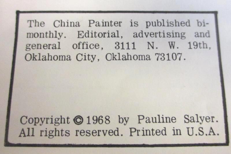 The China Painter Magazine November December 1968 WOCP Vintage Issue