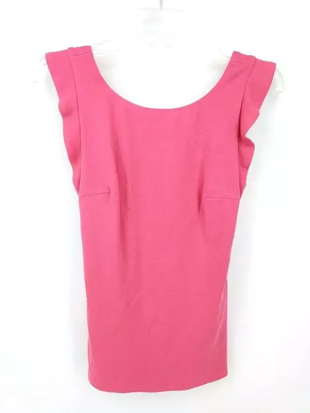 Bailey 44 Topspin Top Rose Pink Women's Sz S Wide Ruffle Straps Square Neckline