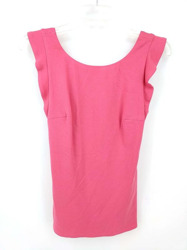 Bailey 44 Topspin Top Rose Pink Women's Sz S Wide Ruffle Straps Square Neckline