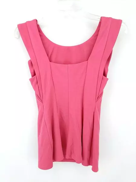 Bailey 44 Topspin Top Rose Pink Women's Sz S Wide Ruffle Straps Square Neckline