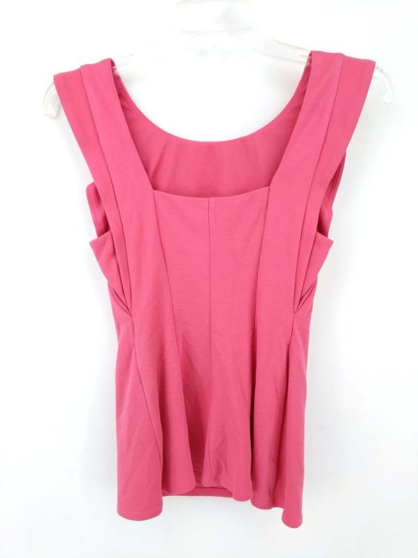 Bailey 44 Topspin Top Rose Pink Women's Sz S Wide Ruffle Straps Square Neckline