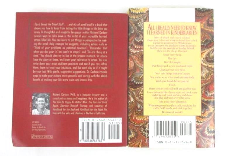 Lot Of 2 Paperback Inspiration Books Robert Fulghum Richard Carlson Dont Sweat
