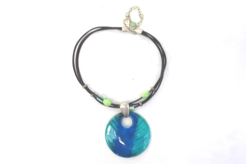 Lot 3 Chico's Jewelry Items 2 Pendant Choker Necklaces 1 Pair Pierced Earrings
