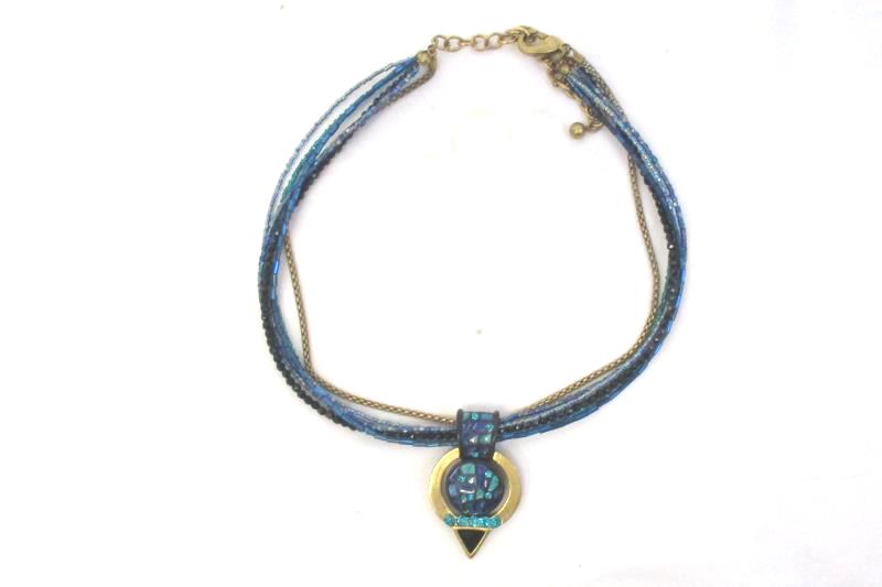 Lot 3 Chico's Jewelry Items 2 Pendant Choker Necklaces 1 Pair Pierced Earrings