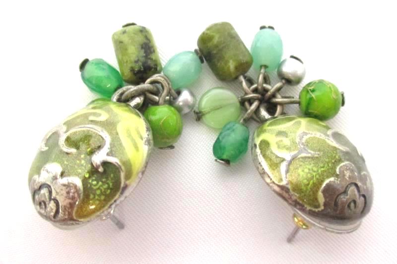 Lot 3 Chico's Jewelry Items 2 Pendant Choker Necklaces 1 Pair Pierced Earrings