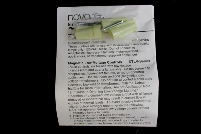 Lutron Nova Speed Control NTFSQ-BE Beige Slider Switch Opened Box
