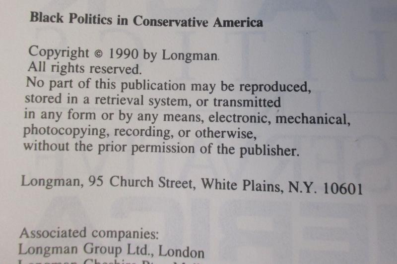 Black Politics in Conservative America by Marcus D. Pohlmann