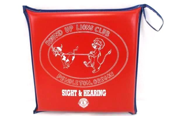 2 Seat Cushion Pendleton Round Up Lions Club Sight Hear Stadium Comfort Seating