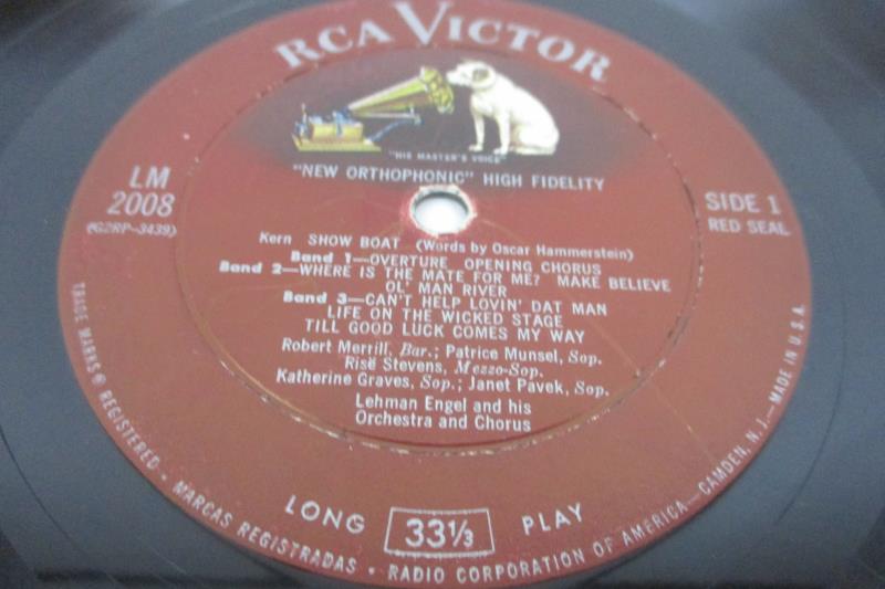 1956 Show Boat Vinyl LP RCA Victor LM 2008 Merrill Munsel Stevens