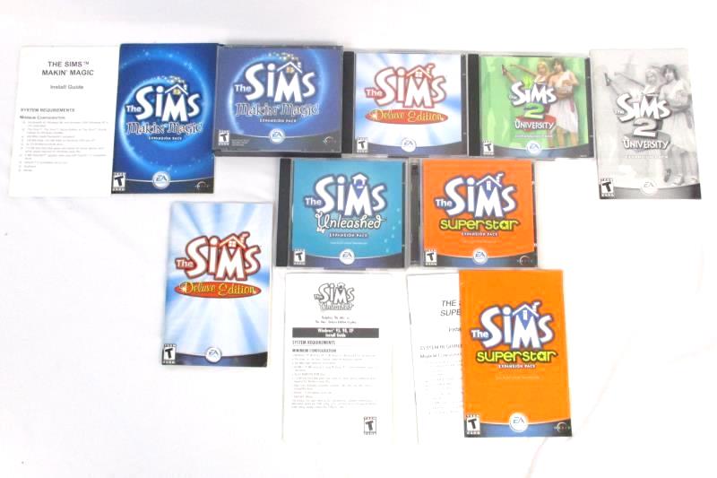 The Sims Deluxe Edition PC University Unleashed Superstar Makin Magic Expansion