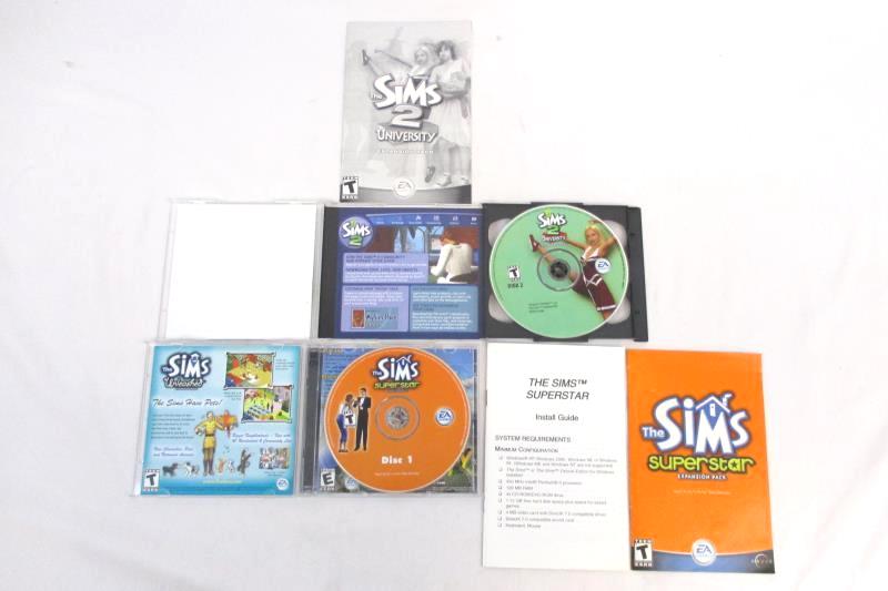 The Sims Deluxe Edition PC University Unleashed Superstar Makin Magic Expansion