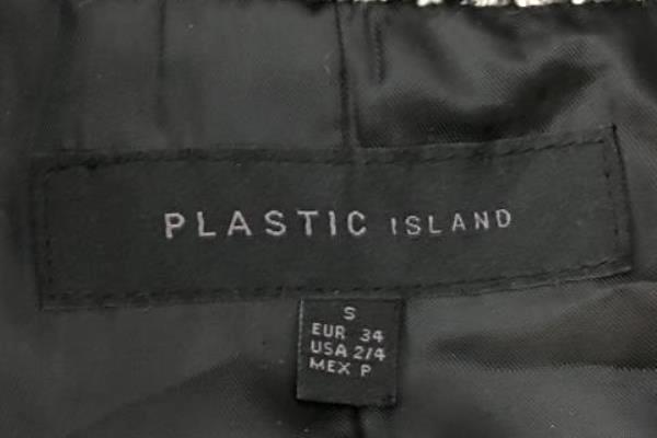 Plastic Island Black & White Women's Designer Jacket Size Small
