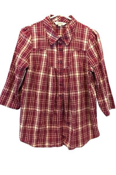 Decree Women's Purple Striped Button Up Long Sleeve Shirt Size Large L/G