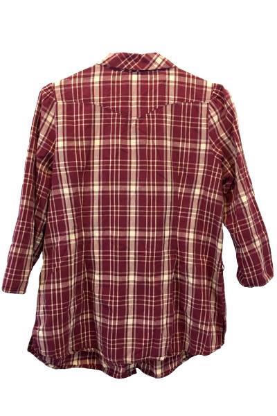 Decree Women's Purple Striped Button Up Long Sleeve Shirt Size Large L/G
