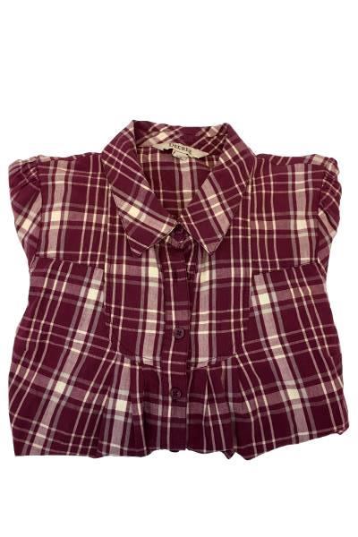 Decree Women's Purple Striped Button Up Long Sleeve Shirt Size Large L/G