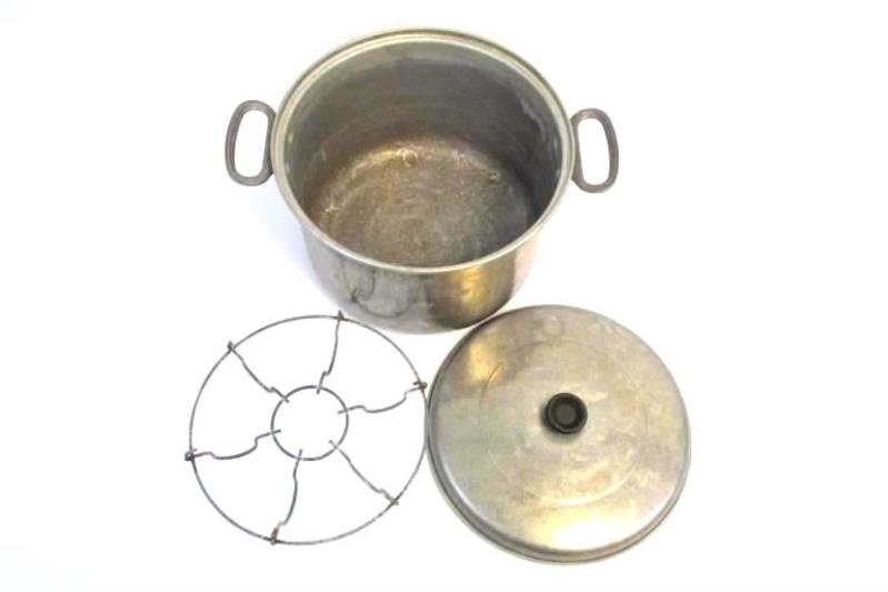 Vintage Comet The Popular Aluminum Stock Pot With Lid and Steam Rack