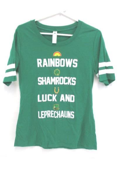 Saint Patricks Day Lot Womens Tshirt Hair Bow Beaded Necklace Large Drinking Cup