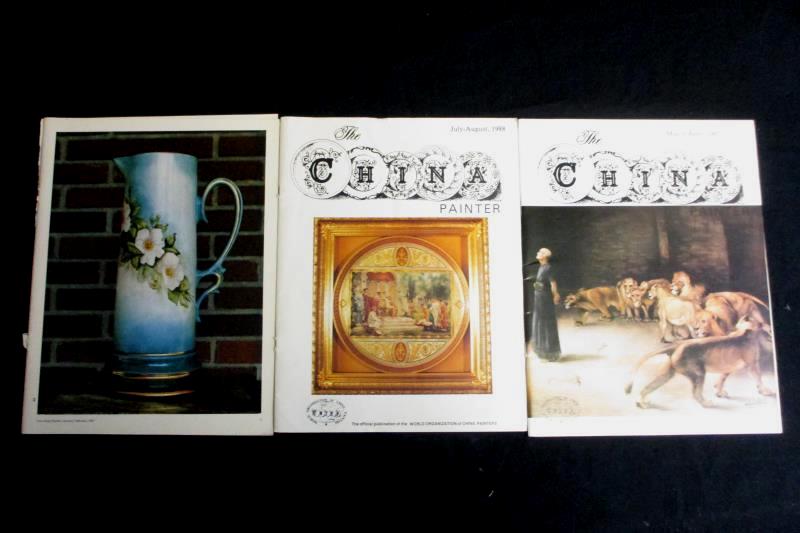 Lot of 6 The China Painter Magazines 1987 1988 WOCP Vintage Issues March August
