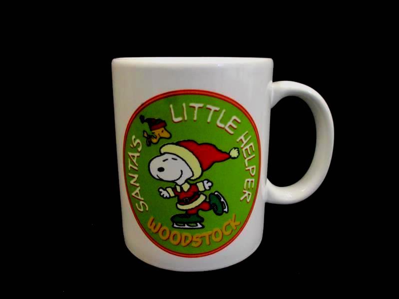 Ceramic PEANUTS Santas Little Helper Woodstock Mug With Snoopy