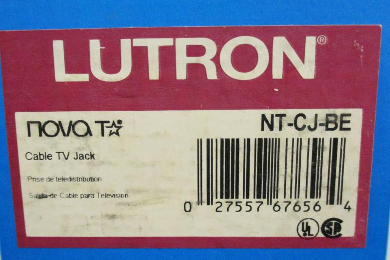 Lot of 2 Lutron Nova T Jacks Telephone NT-PJ-BE and Cable TV NT-CJ-BE Beige