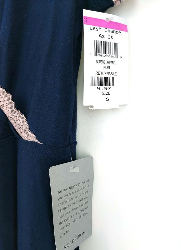 KIMI + KAI MATERNITY "Jenny" Navy Blue Nursing Nightgown Dress Knit Sz S New