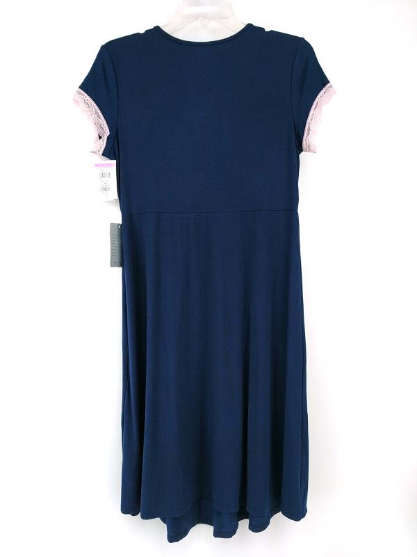 KIMI + KAI MATERNITY "Jenny" Navy Blue Nursing Nightgown Dress Knit Sz S New