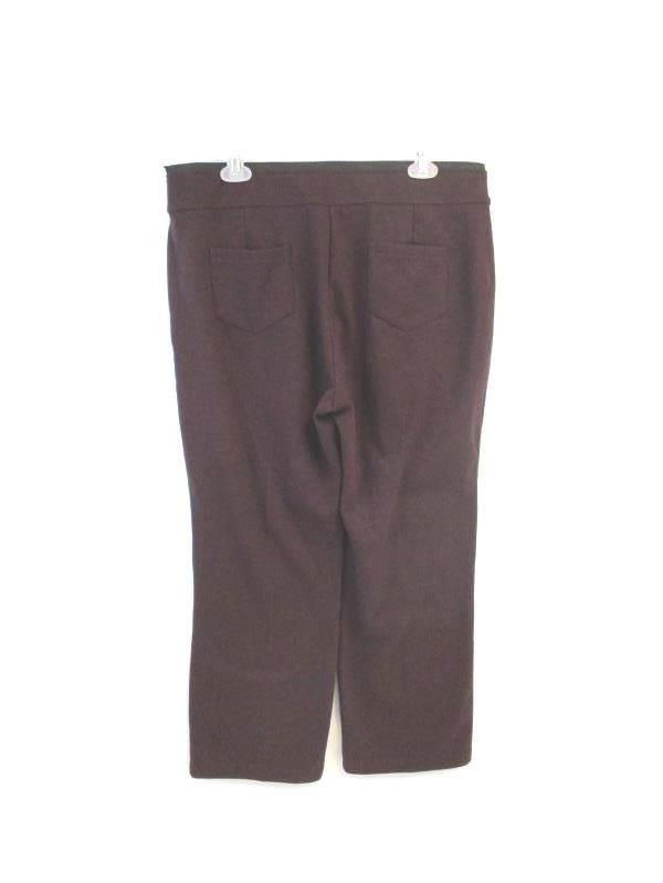 Olive Green Women's Elastic Waist Stretch Pants Back Pockets Plum 88cm 99cm