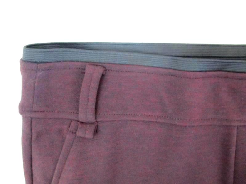 Olive Green Women's Elastic Waist Stretch Pants Back Pockets Plum 88cm 99cm