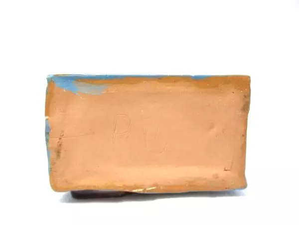Handmade Ceramic Box For Long Matches Or Incense Sticks Blue 9 Inches Tall